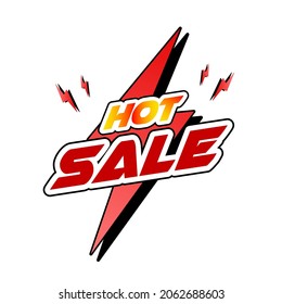 Hot sale vector isolated design, label promotion with Quotes Hot sale