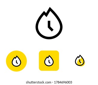 hot sales hours vector icon white background