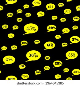 Hot sales percent and discount concept. Seamless vector EPS 10 pattern 