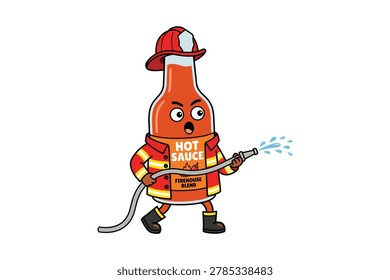 Hot sauce bottle character