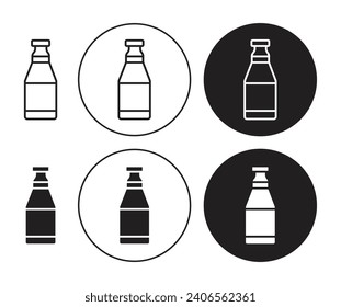 Hot sauce bottles vector illustration set. Hot dog ketchup bottle vector sign in suitable for apps and websites UI designs.