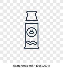 Hot sauce concept vector linear icon isolated on transparent background, Hot sauce concept transparency concept in outline style