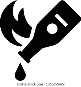 Hot Sauce With Flame Vector Icon