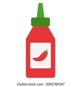 hot sauce flat clipart vector illustration