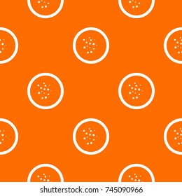 Hot sauce pattern repeat seamless in orange color for any design. Vector geometric illustration