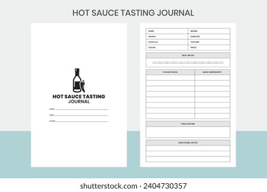 Hot Sauce Tasting Journal Kdp Interior