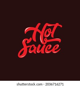 hot sauce typography. Simple and fun. Can be used as a logo.
