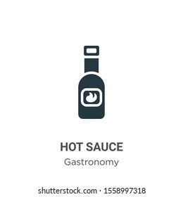 Hot sauce vector icon on white background. Flat vector hot sauce icon symbol sign from modern gastronomy collection for mobile concept and web apps design.