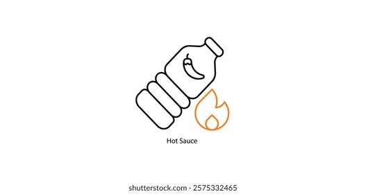 Hot Sauce Vector Icon for Spicy Food Enthusiasts