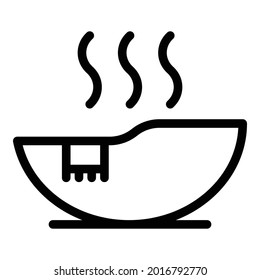 Hot sauna icon. Outline hot sauna vector icon for web design isolated on white background