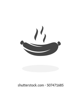 Hot Sausage icon isolated on white background. Hot Sausage vector logo. Flat design style. Modern vector pictogram for web graphics - stock vector
