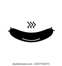 Hot sausage icon. Vector concept illustration for design.