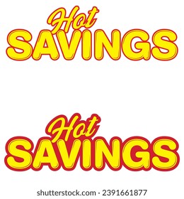 Hot Savings Red and Yellow Tag