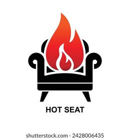 Hot seat icon isolated on background vector illustration.