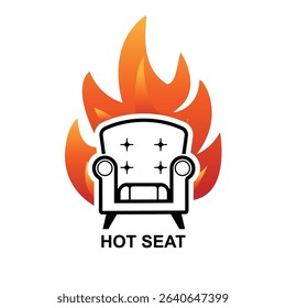 Hot seat icon isolated on background vector illustration.