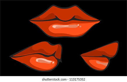 Hot Sensual Mouth, vector