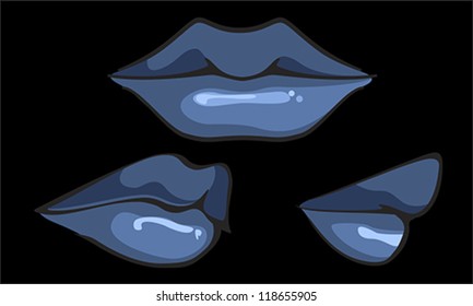 Hot Sensual Mouth, vector