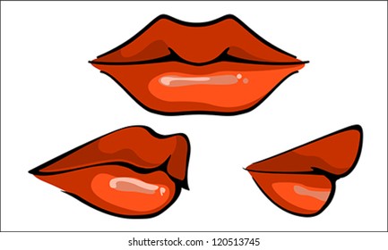 Hot Sensual Mouth, vector
