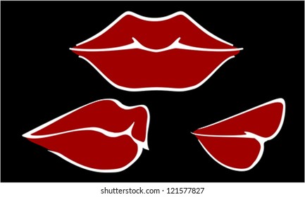 Hot Sensual Mouth, vector