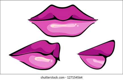 Hot Sensual Mouth, vector