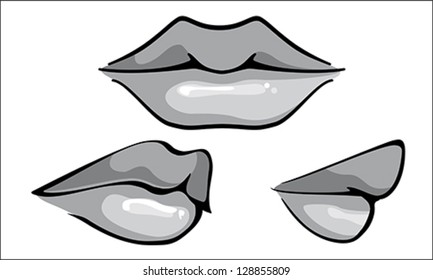 Hot Sensual Mouth, vector