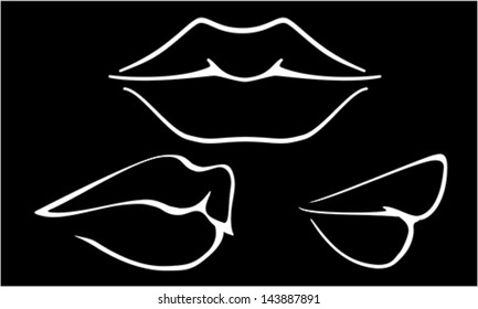 Hot Sensual Mouth, vector