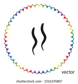 hot sign, vector icon, web design element