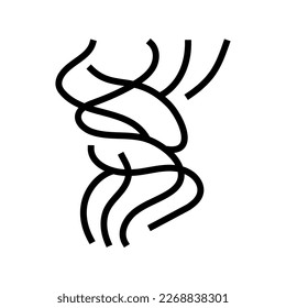 hot smell line icon vector. hot smell sign. isolated contour symbol black illustration