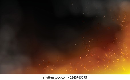 Hot smoke. Isolated vector illustration