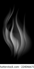 Hot smoke mockup. Realistic air white stream