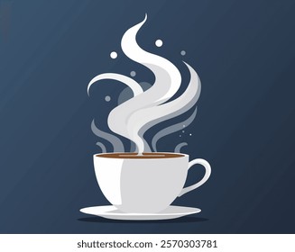 hot smoking teapot filled with coffee