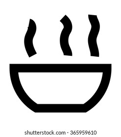 Hot Soup Bold Line Vector Icon