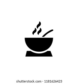 Hot soup bowl icon