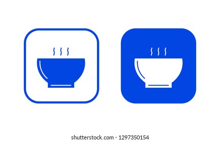 Hot soup bowl icon