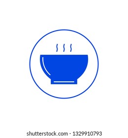 Hot soup bowl icon