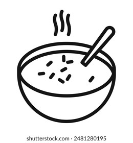 Hot Soup Bowl Icon for Culinary Websites