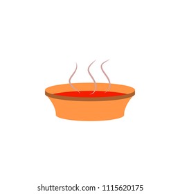 hot soup colored illustration. Element of colored food icon for mobile concept and web apps. Detailed hot soup icon can be used for web and mobile on white background