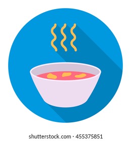 Hot soup icon cartoon. Single sick icon from the big ill, disease collection.