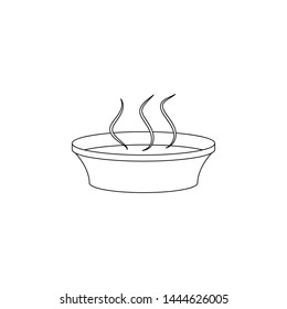 Hot soup icon. Element of resturant for mobile concept and web apps icon. Outline, thin line icon for website design and development, app development