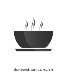 Hot soup icon. Make a dish in kitchen. Vektor illustration.