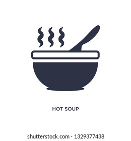 hot soup icon. Simple element illustration from bistro and restaurant concept. hot soup editable symbol design on white background. Can be use for web and mobile.