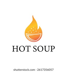 Hot soup logo design, vector logo, illustration design