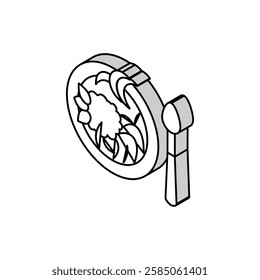 hot soup pasta isometric icon vector. hot soup pasta sign. isolated symbol illustration