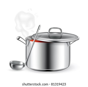 Hot soup, vector