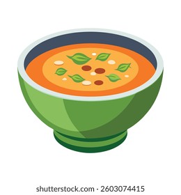 Hot Soup vector Icon – Minimalist Food Symbol on White Background