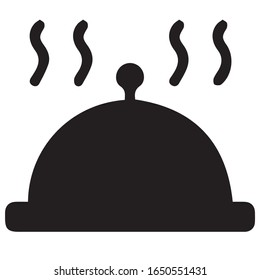 Hot soup vector icon on white background