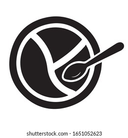 Hot soup vector icon on white background