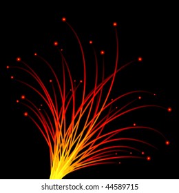 Hot sparks vector. Also available in raster.
