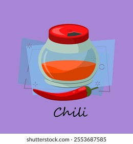 Hot spice made of chili pepper. Seasoning ingredient for dishes. Can be used for topics like gourmet, cuisine, flavoring