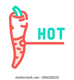 hot spice pepper color icon vector. hot spice pepper sign. isolated symbol illustration